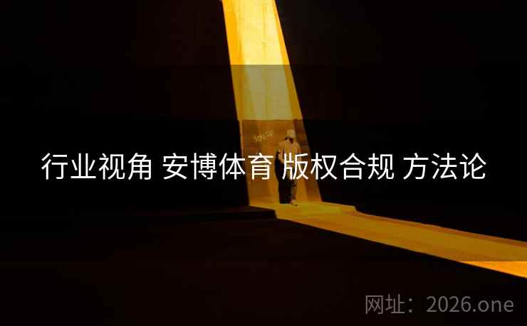 行业视角 安博体育 版权合规 方法论