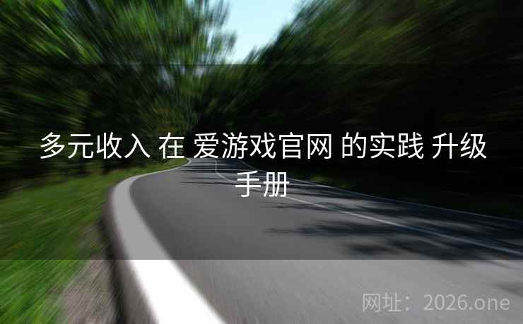 多元收入 在 爱游戏官网 的实践 升级手册