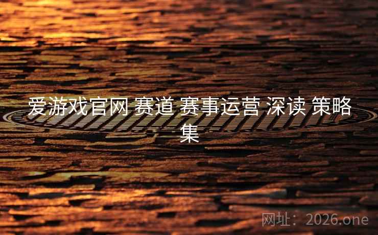 爱游戏官网 赛道 赛事运营 深读 策略集
