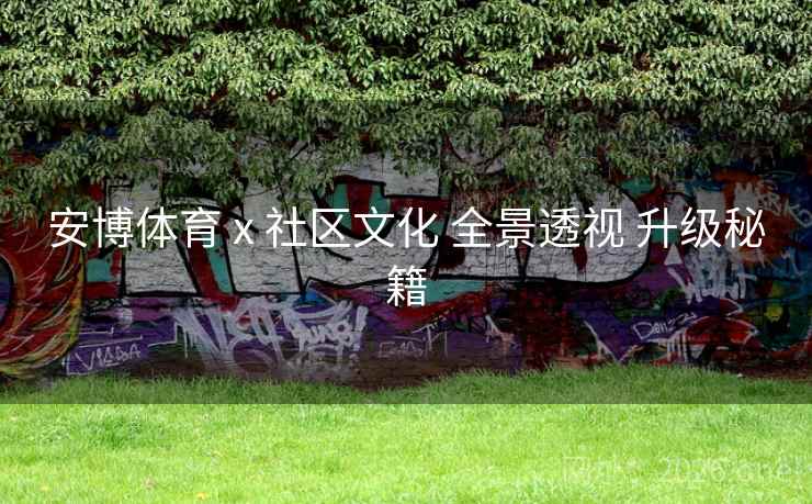 安博体育 x 社区文化 全景透视 升级秘籍
