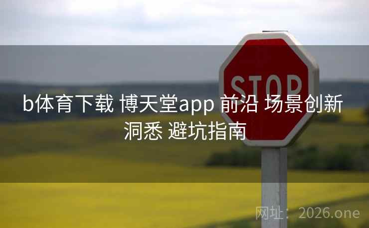 b体育下载 博天堂app 前沿 场景创新 洞悉 避坑指南
