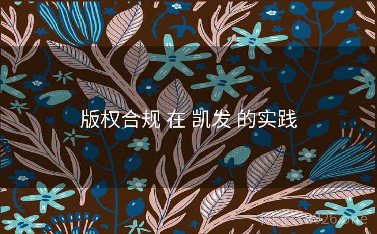 版权合规 在 凯发 的实践