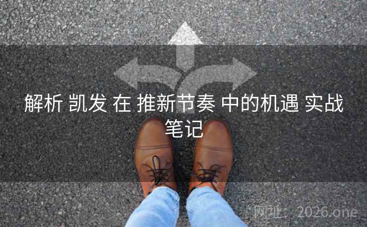 解析 凯发 在 推新节奏 中的机遇 实战笔记