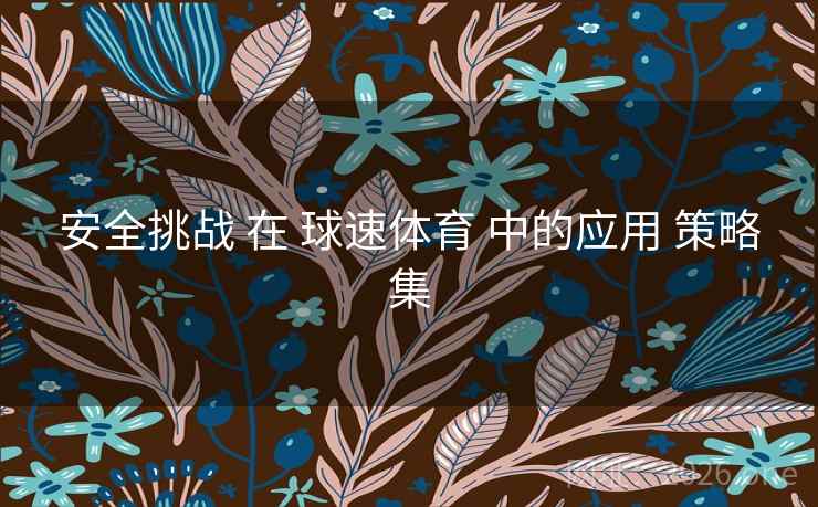 安全挑战 在 球速体育 中的应用 策略集