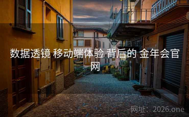 数据透镜 移动端体验 背后的 金年会官网