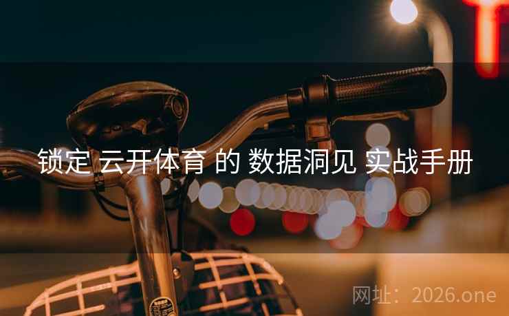 锁定 云开体育 的 数据洞见 实战手册 锁定 云开体育 的 数据洞见 实战手册
